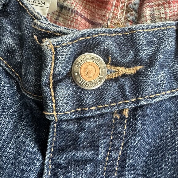 Carhartt Women's Size 10 Flannel Lined Jeans Relaxed Fit VINTAGE - Picture 3 of 7